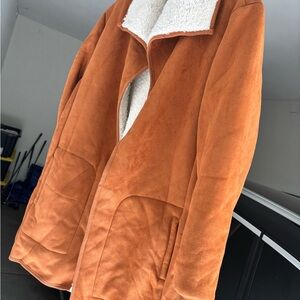 Women's Caramel Color Sherpa-Lined Jacket